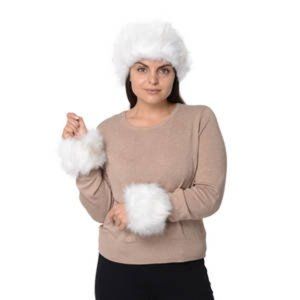 FINAL PRICE! White Faux Fur Headband and Cuffs